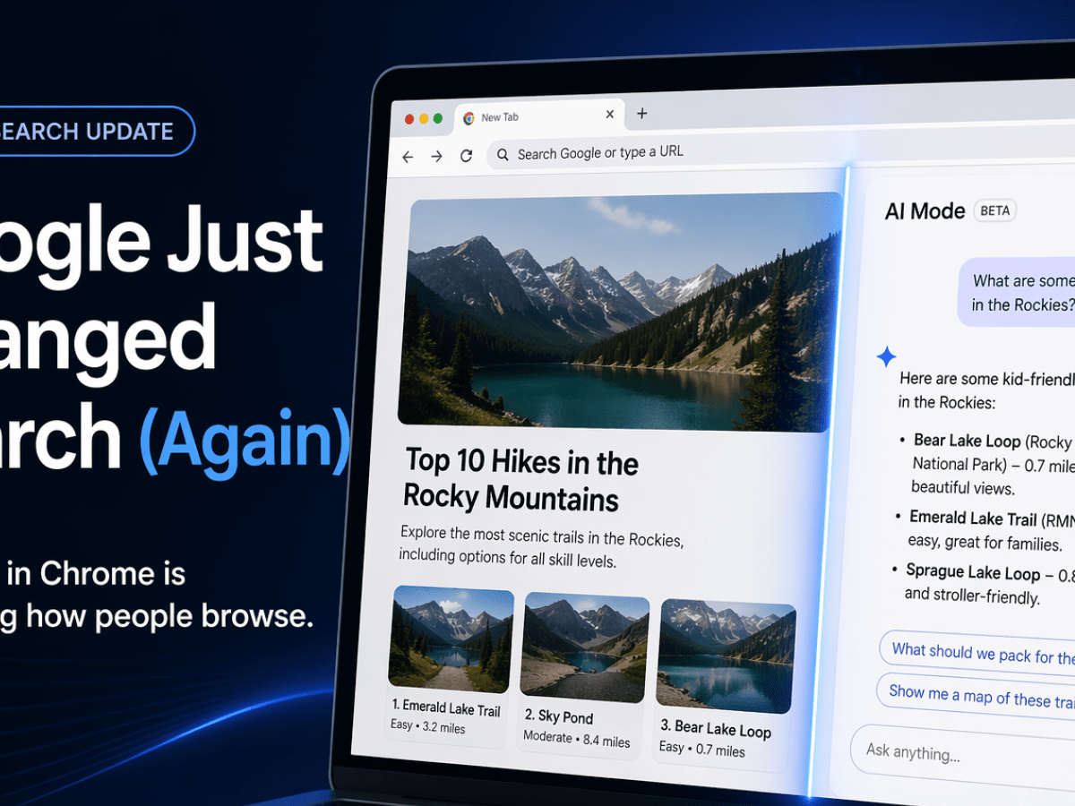 Google Just Changed Search (Again): What AI Mode in Chrome Means for Your Marketing&nbsp;Strategy