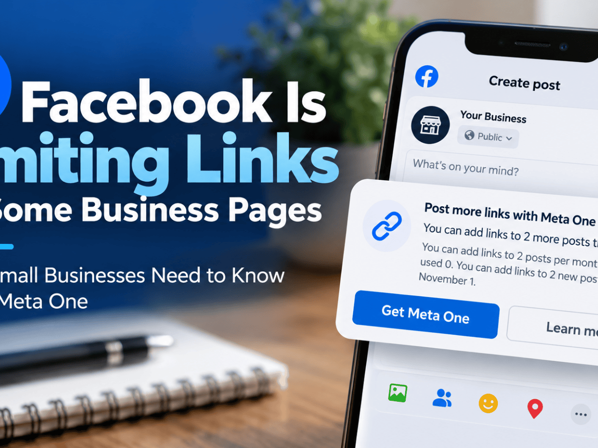 Facebook Is Limiting Links for Some Business Pages: What Small Businesses Need to Know About Meta&nbsp;One